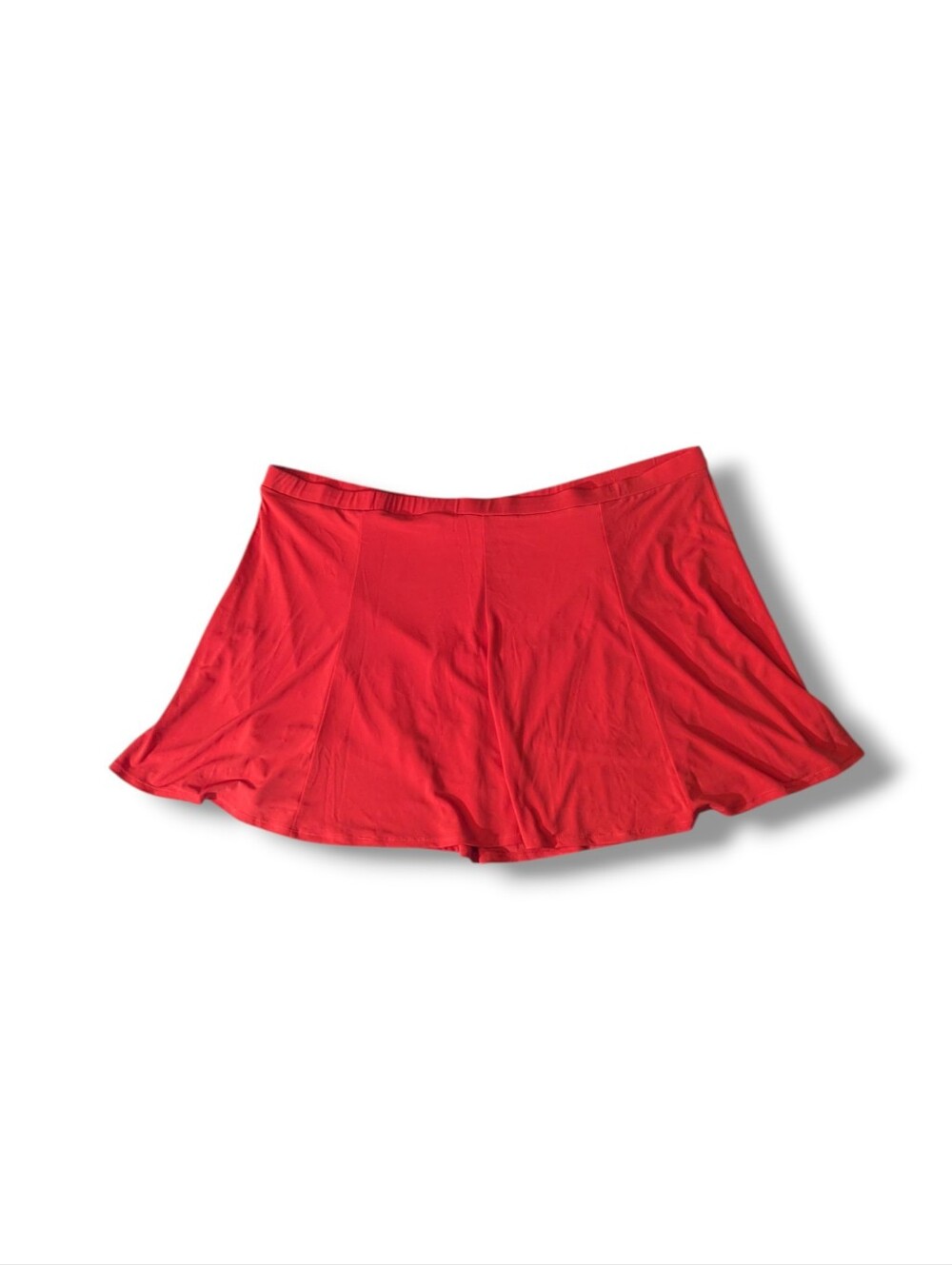 Susan Graver Liquid Knit Women’s Plus Size Red Skater Skirt / Skort 4X